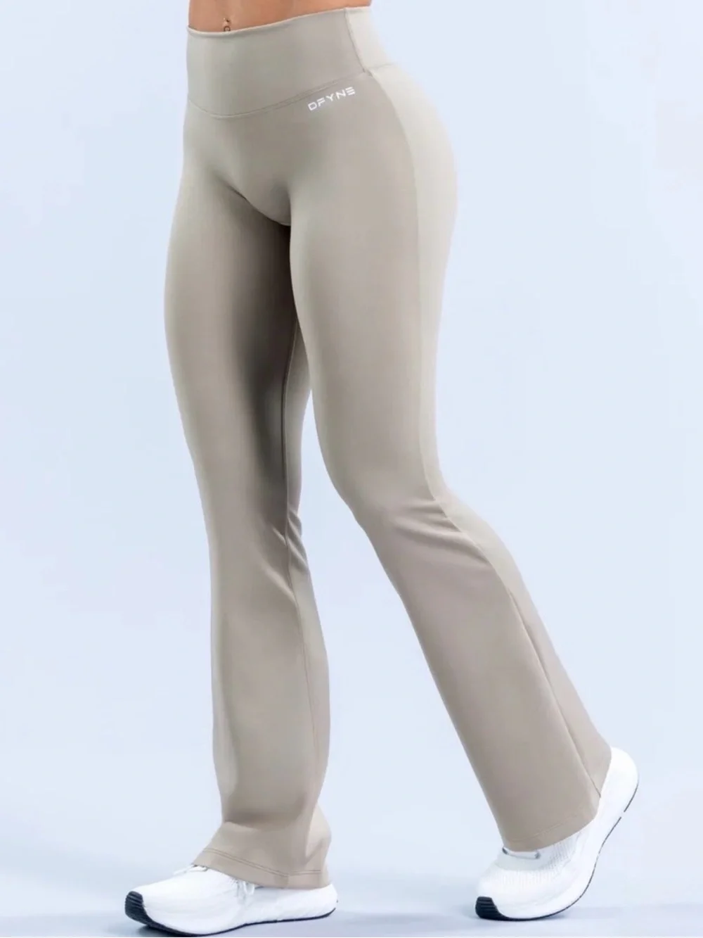 Dfyne Sculpt Flare Leggings in Taupe EUC - Picture 1 of 8